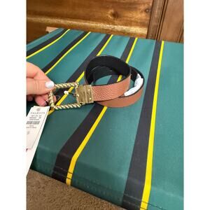 Talbots Women's Brown Black Leather Reversible Belt Size Small NEW NWT